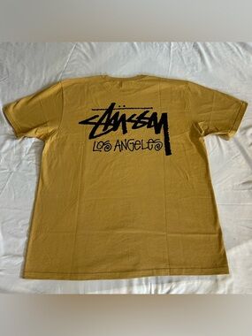 Stüssy Los Angeles Chapter Tee Mustard Yellow L NWOT Rare Streetwear